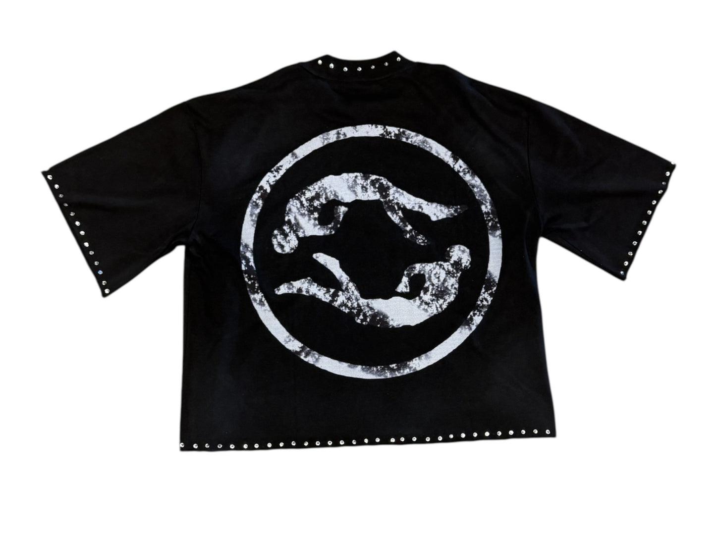 Versatile Black LIMITLESS Rhinestone Tee