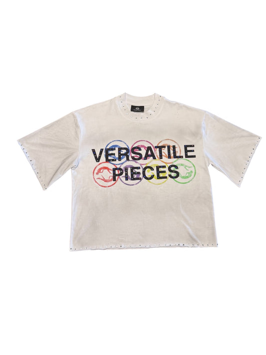 Versatile White LIMITLESS Rhinestone Tee